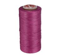 sourcing map Flat Leather Sewing Waxed Thread, 140m / 153 Yards Polyester Wax String, 300D Wax Stitching Cord for Leather Crafts, Bookbinding, Bracelets Braided, Reddish Purple