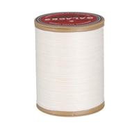 sourcing map Flat Leather Sewing Waxed Thread, 190m / 208 Yards Polyester Wax String, 100D Wax Stitching Cord for Leather Crafts, Bookbinding, Bracelets Braided, Milky White