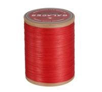 sourcing map Flat Leather Sewing Waxed Thread, 190m / 208 Yards Polyester Wax String, 100D Wax Stitching Cord for Leather Crafts, Bookbinding, Bracelets Braided, Red