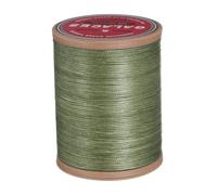 sourcing map Flat Leather Sewing Waxed Thread, 190m / 208 Yards Polyester Wax String, 100D Wax Stitching Cord for Leather Crafts, Bookbinding, Bracelets Braided, Grass Green