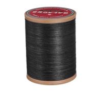 sourcing map Flat Leather Sewing Waxed Thread, 190m / 208 Yards Polyester Wax String, 100D Wax Stitching Cord for Leather Crafts, Bookbinding, Bracelets Braided, Black