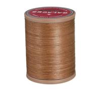 sourcing map Flat Leather Sewing Waxed Thread, 190m / 208 Yards Polyester Wax String, 100D Wax Stitching Cord for Leather Crafts, Bookbinding, Bracelets Braided, Brown