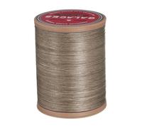 sourcing map Flat Leather Sewing Waxed Thread, 190m / 208 Yards Polyester Wax String, 100D Wax Stitching Cord for Leather Crafts, Bookbinding, Bracelets Braided, Gray Brown