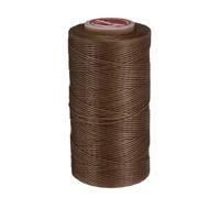 sourcing map Flat Leather Sewing Waxed Thread, 200m / 219 Yards Polyester Wax String, 210D Wax Stitching Cord for Leather Crafts, Bookbinding, Bracelets Braided, Brown