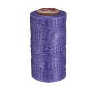 sourcing map Flat Leather Sewing Waxed Thread, 200m / 219 Yards Polyester Wax String, 210D Wax Stitching Cord for Leather Crafts, Bookbinding, Bracelets Braided, Light Purple