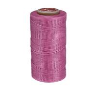 sourcing map Flat Leather Sewing Waxed Thread, 200m / 219 Yards Polyester Wax String, 210D Wax Stitching Cord for Leather Crafts, Bookbinding, Bracelets Braided, Pale Pink