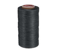 sourcing map Flat Leather Sewing Waxed Thread, 200m / 219 Yards Polyester Wax String, 210D Wax Stitching Cord for Leather Crafts, Bookbinding, Bracelets Braided, Dark Gray