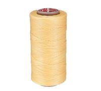 sourcing map Flat Leather Sewing Waxed Thread, 200m / 219 Yards Polyester Wax String, 210D Wax Stitching Cord for Leather Crafts, Bookbinding, Bracelets Braided, Yellow Brown