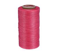 sourcing map Flat Leather Sewing Waxed Thread, 200m / 219 Yards Polyester Wax String, 210D Wax Stitching Cord for Leather Crafts, Bookbinding, Bracelets Braided, Rose Red