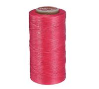 sourcing map Flat Leather Sewing Waxed Thread, 270m / 295 Yards Polyester Wax String, 150D Wax Stitching Cord for Leather Crafts, Bookbinding, Bracelets Braided, Rose Red
