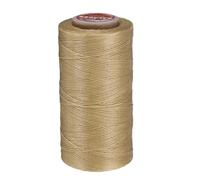 sourcing map Flat Leather Sewing Waxed Thread, 270m / 295 Yards Polyester Wax String, 150D Wax Stitching Cord for Leather Crafts, Bookbinding, Bracelets Braided, Sand Yellow