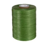 sourcing map Flat Leather Sewing Waxed Thread, 780m / 853 Yards Wax Polyester String, 0.8mm Waxed Stitching Cord for Leather Crafts, Bookbinding, Bracelets Braided, Grass Green