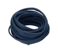 sourcing map Flat Leather Strap, 0.3 Inch Wide 197 Inch Length Double Stitching Leather Cord Strips for Belts Bag Straps Craft Projects, Dark Blue