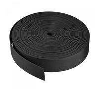 sourcing map Flat Nylon Webbing Strap 1.5 Inch 25 Yards Black for Backpack, Luggage-Rack