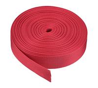 sourcing map Flat Nylon Webbing Strap 1 Inch 10 Yards Bright Red for Backpack, Luggage-Rack