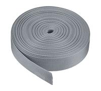 sourcing map Flat Nylon Webbing Strap 1 Inch 10 Yards Grey for Backpack, Luggage-rack