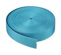 sourcing map Flat Nylon Webbing Strap 1 Inch 10 Yards Light Blue for Backpack, Luggage-rack