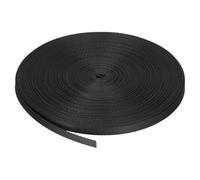 sourcing map Flat Nylon Webbing Strap 3/8 Inch 50 Yards Polypropylene Webbing Black for Backpack, Luggage-rack, Outdoor Climbing, DIY Craft