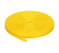 sourcing map Flat Nylon Webbing Strap 3/8 Inch 50 Yards Polypropylene Webbing Corn Yellow for Backpack, Luggage-rack, Outdoor Climbing, DIY Craft