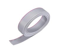 sourcing map Flat Ribbon Cable Wire 2m/6.6ft Length 1.0mm Pitch 16 Pins Gray for AWM 2651 Connecting