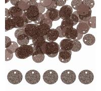 sourcing map Flat Round Sequins, 600Pcs 10mm/0.4 Inch Loose Paillettes Bling Coffee Craft Sewing Sequins with Single Side Hole for DIY, Embroidery Clothing, Jewelry Making