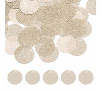 sourcing map Flat Round Sequins, 90Pcs 30mm/1.2 Inch Loose Paillettes Bling Champagne Craft Sewing Sequins with Single Side Hole for DIY, Embroidery Clothing, Jewelry Making