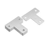 sourcing map Flat T Shape Repair Mending Plate, 43mmx43mm, Stainless Steel Joining Bracket Support Brace, Pack of 10
