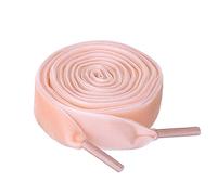 sourcing map Flat Velvet Shoelaces 0.6 Inches Wide Ribbon Shoe Laces Strings for Sneakers Shoes Boots Light Coral Color 110cm/43