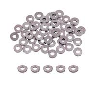 sourcing map Flat Washers Aluminium Alloy M5 Thickening Washer for RC Model Parts Titanium Gray 50Pcs