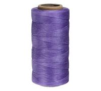 Sourcing Map Flat Waxed Thread 150D 0.8mm 284 Yards Polyester Leather Sewing String Hand Stitching Cord for Leather Stitching Sewing Bookbinding DIY Craft Light Purple
