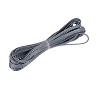 sourcing map Flat Waxed Threads,5 Yard 4mm Leather Sewing Thread Polyester Waxed String for Hand Sewing Weaving Bracelet Necklace DIY Craft, Grey