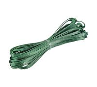 sourcing map Flat Waxed Threads,5 Yard 4mm Leather Sewing Thread Polyester Waxed String for Hand Sewing Weaving Bracelet Necklace DIY Craft, Green
