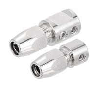 sourcing map Flex Collet Coupler CNC Stainless Steel with 3.18mm/5mm Motor Shaft and 4mm Flex Shaft Flexible Coupling Motor Shaft Locker for DIY RC Boat, Positive, Pack of 2