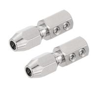 sourcing map Flex Collet Coupler CNC Stainless Steel with 4mm Motor Shaft and 4mm Flex Shaft Flexible Coupling Motor Shaft Locker for DIY RC Boat, Positive, Pack of 2