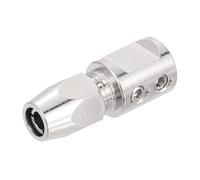 sourcing map Flex Collet Coupler CNC Stainless Steel with 5mm Motor Shaft and 4mm Flex Shaft Flexible Coupling Motor Shaft Locker for DIY RC Boat, Positive