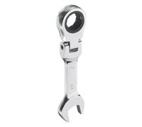 sourcing map Flex-Head Ratcheting Combination Wrench 12mm Metric 72-Teeth CR-V Steel Polished Chromium Plating Open End Ratchet Spanner Gear for Fasteners Nut Bolt
