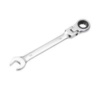 sourcing map Flex-Head Ratcheting Combination Wrench 14mm 72-Teeth Metric Standard Ratchet Box and Open End CR-V Steel Double Ended Wrench for Fasteners Nuts Bolts