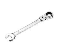 sourcing map Flex-Head Ratcheting Combination Wrench 15mm 72-Teeth Metric Standard Ratchet Box and Open End CR-V Steel Double Ended Wrench for Fasteners Nuts Bolts