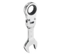 sourcing map Flex-Head Ratcheting Combination Wrench 19mm Metric 72-Teeth CR-V Steel Polished Chromium Plating Open End Ratchet Spanner Gear for Fasteners Nut Bolt