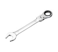 sourcing map Flex-Head Ratcheting Combination Wrench 32mm 72-Teeth Metric Standard Ratchet Box and Open End CR-V Steel Double Ended Wrench for Fasteners Nuts Bolts
