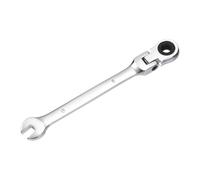 sourcing map Flex-Head Ratcheting Combination Wrench 6mm 72-Teeth Metric Standard Ratchet Box and Open End CR-V Steel Double Ended Wrench for Fasteners Nuts Bolts