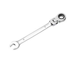 sourcing map Flex-Head Ratcheting Combination Wrench 9mm 72-Teeth Metric Standard Ratchet Box and Open End CR-V Steel Double Ended Wrench for Fasteners Nuts Bolts