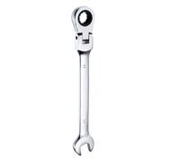 sourcing map Flex-Head Ratcheting Wrench 11mm 180° Rotating Head Metric Ratchet Combination Wrenches 72-Teeth Chrome Vanadium Steel Open End Ratchet for Fasteners Nut Bolt