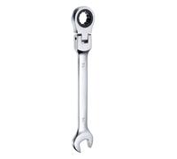 sourcing map Flex-Head Ratcheting Wrench 14mm 180° Rotating Head Metric Ratchet Combination Wrenches 72-Teeth Chrome Vanadium Steel Open End Ratchet for Fasteners Nut Bolt