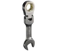 sourcing map Flex Head Stubby Ratcheting Combination Wrench 13mm Metric 72-Teeth CR-V Steel Nickel Plated Flex-Head Ratchet Wrench for Fasteners Nut Bolt