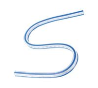 sourcing map Flexible Curve Ruler 400mm (16") Metric and Inch Double Side Bendable Curve Plastic Graduated Rulers for Engineering Drawing Design Graphics Garment, Blue White