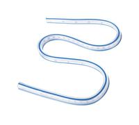 sourcing map Flexible Curve Ruler 600mm (24") Metric and Inch Double Side Bendable Curve Plastic Graduated Rulers for Engineering Drawing Design Graphics Garment, Blue White