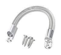 sourcing map Flexible Door Loop Wire Protection Sleeving Armored Wire Conduit Power Transfer Loop Cable Protector Sleeve with Ends 180mm x 10.4mm White