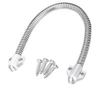 sourcing map Flexible Door Loop Wire Protection Sleeving Armored Wire Conduit Power Transfer Loop Cable Protector Sleeve with Ends 400mm x 11.2mm White