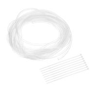 sourcing map Flexible PVC Tubing, 1.5mm ID x 2mm OD - 13.1 Feet Long Clear Vinyl Water Pipe, Lightweight Plastic Hose Water Pipe with Zip Ties for Aquaponics, Air Hose, Irrigation
